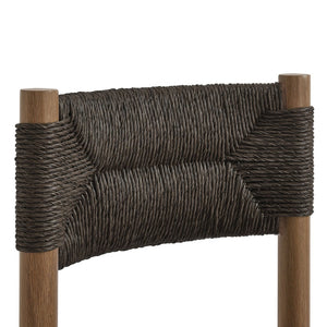 Modway Furniture Parkland Outdoor Dining Side Chairs Set of 2 – Premium Rattan & Aluminum for Ultimate Comfort & Style Walnut EEI-6982-WAL