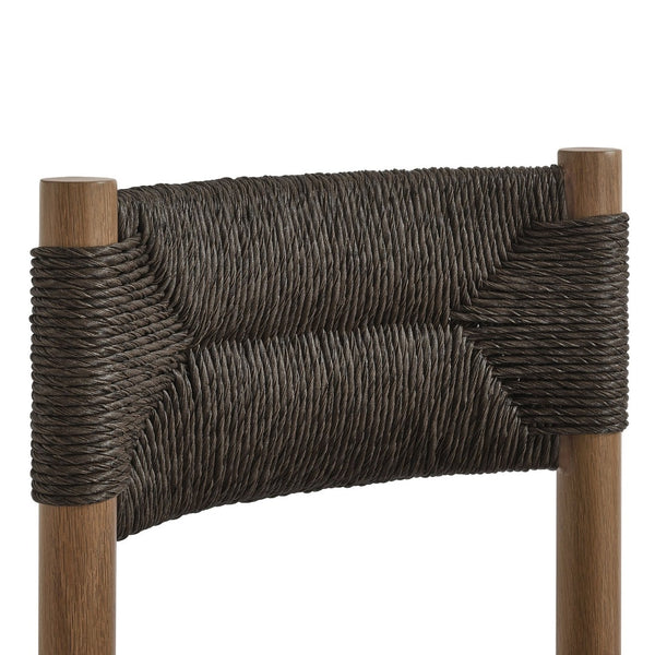 Modway Furniture Parkland Outdoor Dining Side Chairs Set of 2 – Premium Rattan & Aluminum for Ultimate Comfort & Style Walnut EEI-6982-WAL