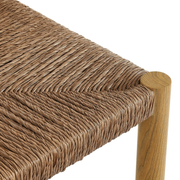 Modway Furniture Parkland Outdoor Patio Rattan & Aluminum Counter Stools Set of 2 - Durable, Stylish & Ready to Use Natural EEI-6983-NAT