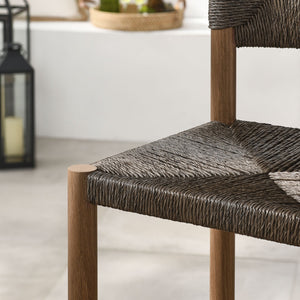 Modway Furniture Parkland Outdoor Patio Rattan & Aluminum Counter Stools Set of 2 - Durable, Stylish & Ready to Use Walnut EEI-6983-WAL