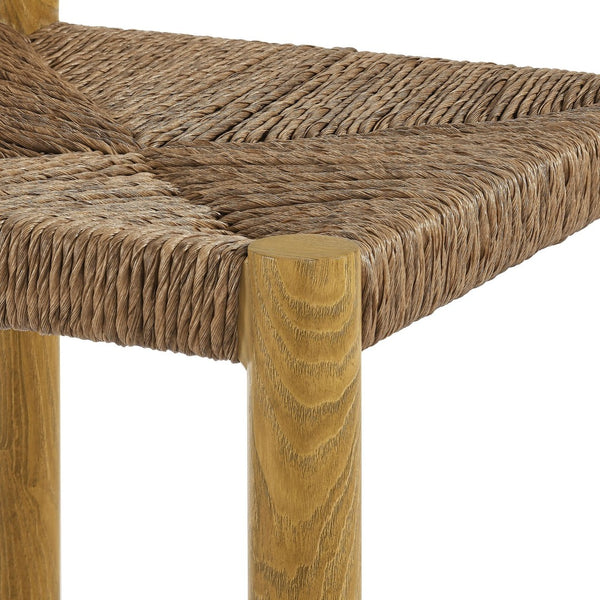 Modway Furniture Parkland Outdoor Bar Stools Set of 2 - Stylish Rattan & Aluminum for Patios and Poolside Relaxation Natural EEI-6984-NAT