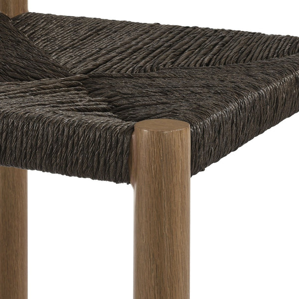 Modway Furniture Parkland Outdoor Bar Stools Set of 2 - Stylish Rattan & Aluminum for Patios and Poolside Relaxation Walnut EEI-6984-WAL