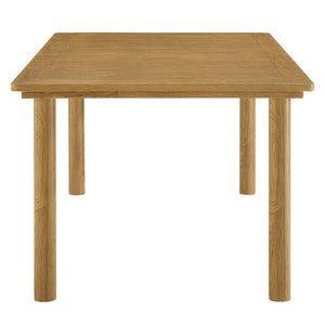 Modway Furniture Parkland 76" Outdoor Patio Aluminum Dining Table - Modern Design, Weather-Resistant, Easy Assembly Natural EEI-6985-NAT