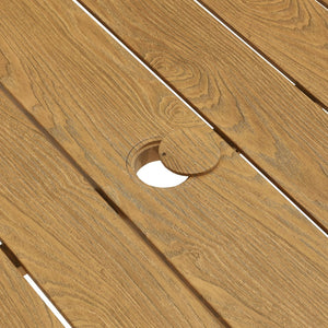 Modway Furniture Parkland 76" Outdoor Patio Aluminum Dining Table - Modern Design, Weather-Resistant, Easy Assembly Natural EEI-6985-NAT