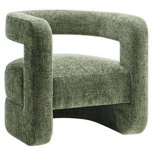 Modway Furniture Jaylin Upholstered Chenille Accent Chair - Modern Comfort with U-Shaped Design for Any Space Basil EEI-6991-BAS