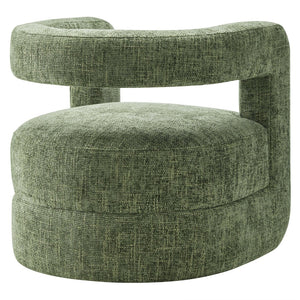 Modway Furniture Jaylin Upholstered Chenille Accent Chair - Modern Comfort with U-Shaped Design for Any Space Basil EEI-6991-BAS