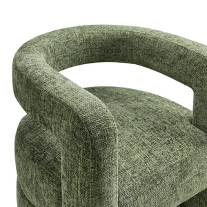 Modway Furniture Jaylin Upholstered Chenille Accent Chair - Modern Comfort with U-Shaped Design for Any Space Basil EEI-6991-BAS