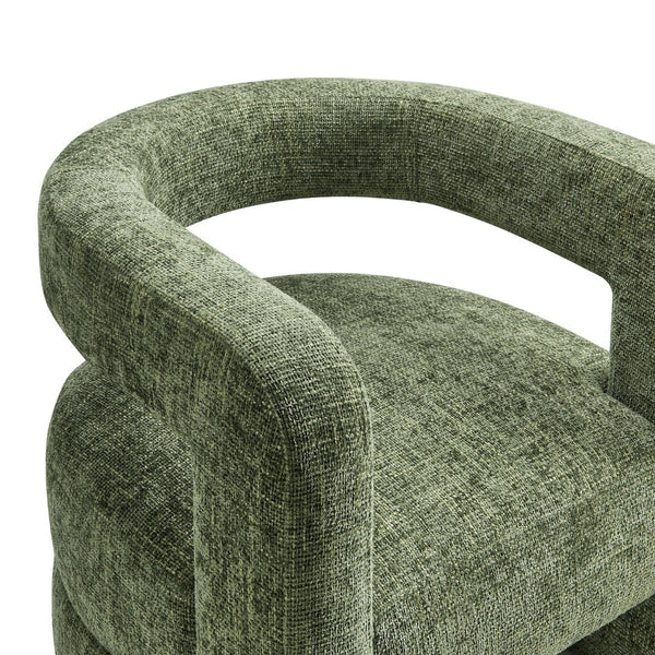 Modway Furniture Jaylin Upholstered Chenille Accent Chair - Modern Comfort with U-Shaped Design for Any Space Basil EEI-6991-BAS