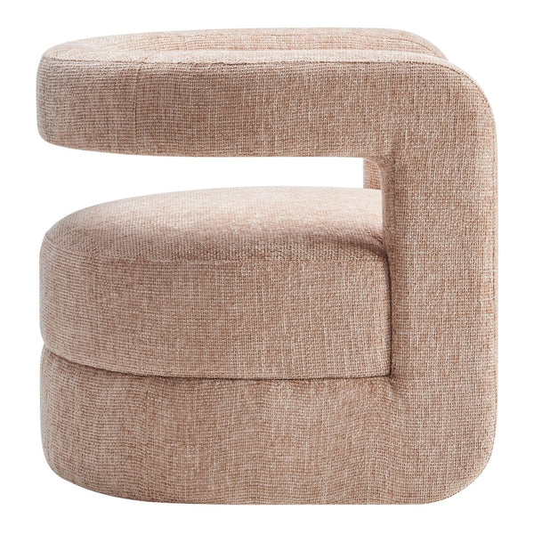 Modway Furniture Jaylin Upholstered Chenille Accent Chair - Modern Comfort with U-Shaped Design for Any Space Blush EEI-6991-BLS