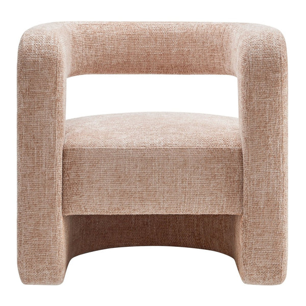 Modway Furniture Jaylin Upholstered Chenille Accent Chair - Modern Comfort with U-Shaped Design for Any Space Blush EEI-6991-BLS