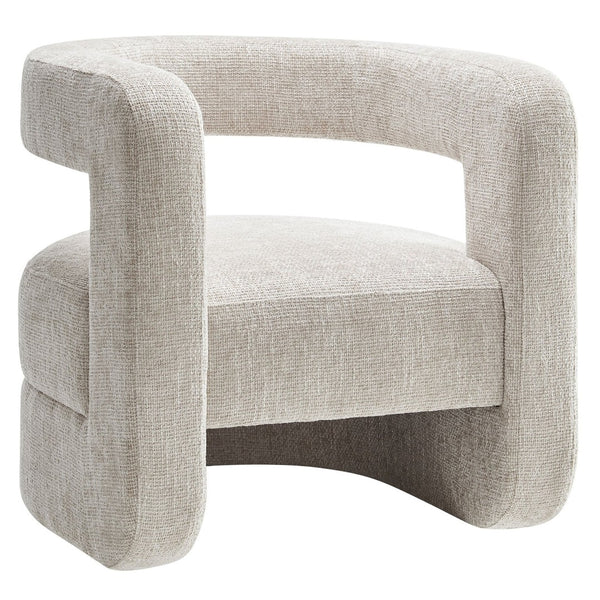 Modway Furniture Jaylin Upholstered Chenille Accent Chair - Modern Comfort with U-Shaped Design for Any Space Dove Gray EEI-6991-DOV