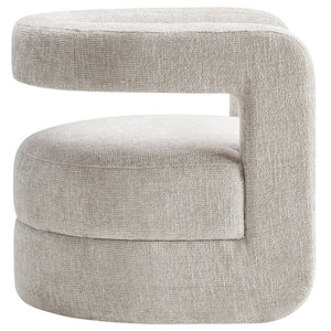 Modway Furniture Jaylin Upholstered Chenille Accent Chair - Modern Comfort with U-Shaped Design for Any Space Dove Gray EEI-6991-DOV