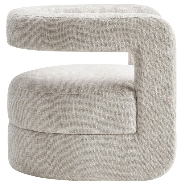 Modway Furniture Jaylin Upholstered Chenille Accent Chair - Modern Comfort with U-Shaped Design for Any Space Dove Gray EEI-6991-DOV