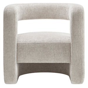 Modway Furniture Jaylin Upholstered Chenille Accent Chair - Modern Comfort with U-Shaped Design for Any Space Dove Gray EEI-6991-DOV