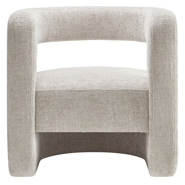 Modway Furniture Jaylin Upholstered Chenille Accent Chair - Modern Comfort with U-Shaped Design for Any Space Dove Gray EEI-6991-DOV