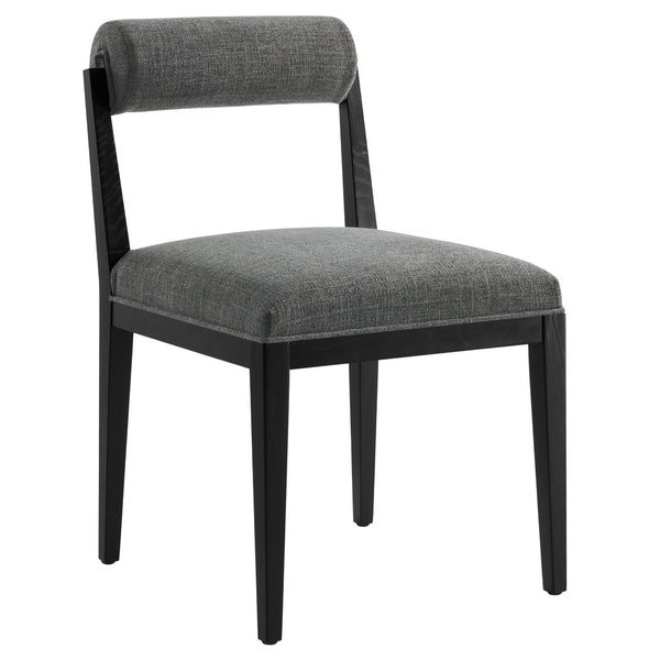Modway Furniture Kai Fabric Dining Chair by Modway - Stylish Comfort with Rolled Backrest and Ash Wood Frame Design Charcoal Black EEI-6993-CHA-BLK