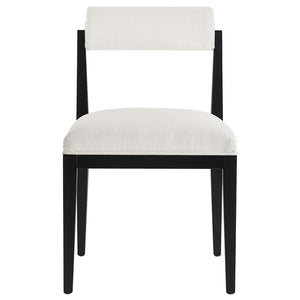 Modway Furniture Kai Fabric Dining Chair by Modway - Stylish Comfort with Rolled Backrest and Ash Wood Frame Design Salt Black EEI-6993-SAL-BLK