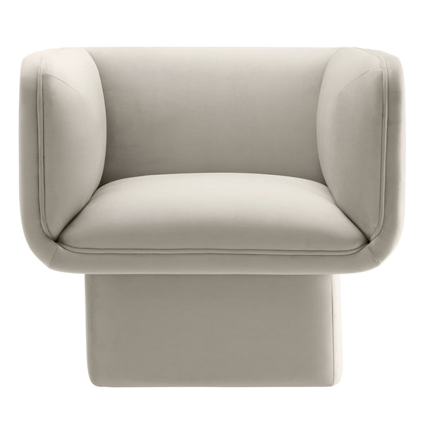 Modway Furniture Tate Performance Velvet Accent Chair - Luxurious Comfort & Contemporary Design for Any Space Almond EEI-6995-ALM