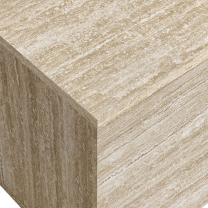 Modway Furniture Terra 71" Wall-Mounted TV Stand - Modern Floating Console with Travertine Finish & Storage Solutions EEI-7006-TRA