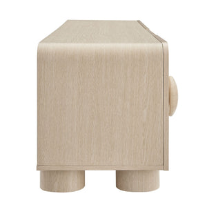 Modway Furniture Sonnet 69" Low Profile TV Stand - Mid-Century Modern Design with Ample Storage for Stylish Living Ash EEI-7011-ASH