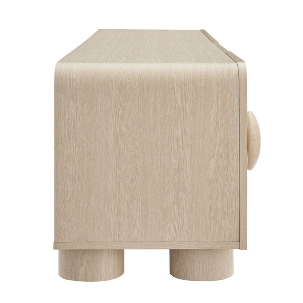 Modway Furniture Sonnet 69" Low Profile TV Stand - Mid-Century Modern Design with Ample Storage for Stylish Living Ash EEI-7011-ASH