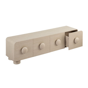 Modway Furniture Sonnet 69" Low Profile TV Stand - Mid-Century Modern Design with Ample Storage for Stylish Living Ash EEI-7011-ASH