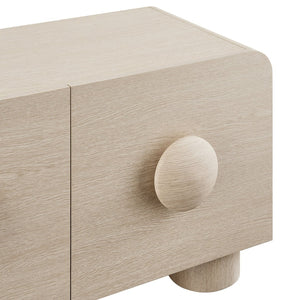 Modway Furniture Sonnet 69" Low Profile TV Stand - Mid-Century Modern Design with Ample Storage for Stylish Living Ash EEI-7011-ASH