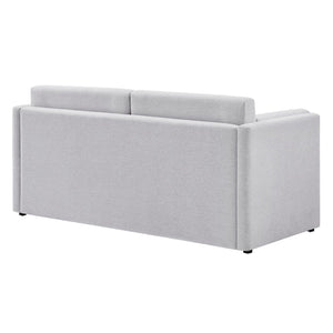 Modway Furniture Linden Upholstered Heathered Chenille Sofa - Stylish Comfort for Small Spaces and Modern Living Newsprint EEI-7012-NPT