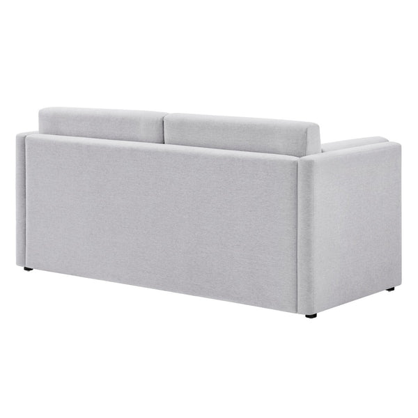 Modway Furniture Linden Upholstered Heathered Chenille Sofa - Stylish Comfort for Small Spaces and Modern Living Newsprint EEI-7012-NPT