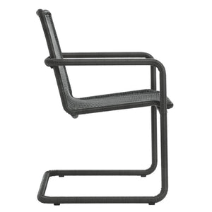 Modway Furniture Abacus Outdoor Patio Wicker Dining Chairs Set of 2 - Stylish, Durable, and Weather-Resistant Comfort Slate EEI-7014-SLA