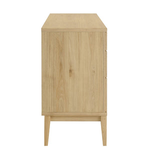 Modway Furniture Samos 62" Mid-Century Modern Sideboard with Adjustable Shelves for Stylish Storage Solutions Hickory EEI-7021-HCK