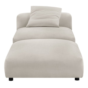 Modway Furniture Solace Modular Armless Chair and Ottoman Set – Stylish Comfort for Custom Living Room Layouts Salt EEI-7023-SAL