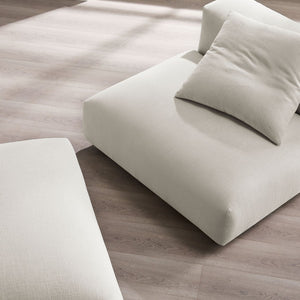 Modway Furniture Solace Modular Armless Chair and Ottoman Set – Stylish Comfort for Custom Living Room Layouts Salt EEI-7023-SAL