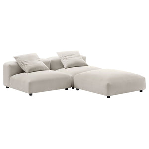 Modway Furniture Solace Modular Upholstered Sectional Sofa - Versatile Comfort for Modern Living Spaces and Families Salt EEI-7029-SAL