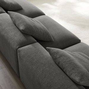 Modway Furniture Solace 3-Piece Modular Upholstered Sofa - Versatile, Comfortable Seating for Modern Living Spaces Charcoal EEI-7035-CHA