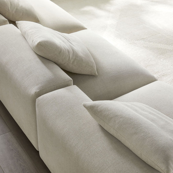 Modway Furniture Solace 3-Piece Modular Upholstered Sofa - Versatile, Comfortable Seating for Modern Living Spaces Linen EEI-7035-LIN