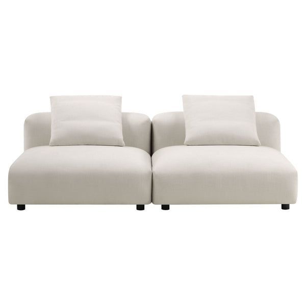 Modway Furniture Solace Modular 2-Piece Upholstered Sofa - Modern Comfort, Flexible Design for Contemporary Living Spaces Salt EEI-7037-SAL