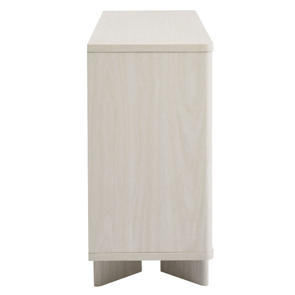 Modway Furniture Flux Arched 3-Door Sideboard - Modern White Wash Storage Cabinet for Dining, Office, and Media Use EEI-7039-WWA