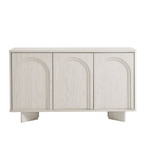Modway Furniture Flux Arched 3-Door Sideboard - Modern White Wash Storage Cabinet for Dining, Office, and Media Use EEI-7039-WWA