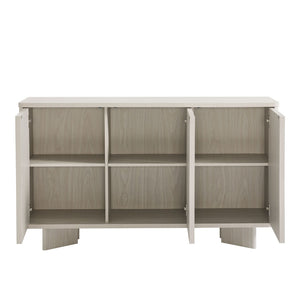 Modway Furniture Flux Arched 3-Door Sideboard - Modern White Wash Storage Cabinet for Dining, Office, and Media Use EEI-7039-WWA