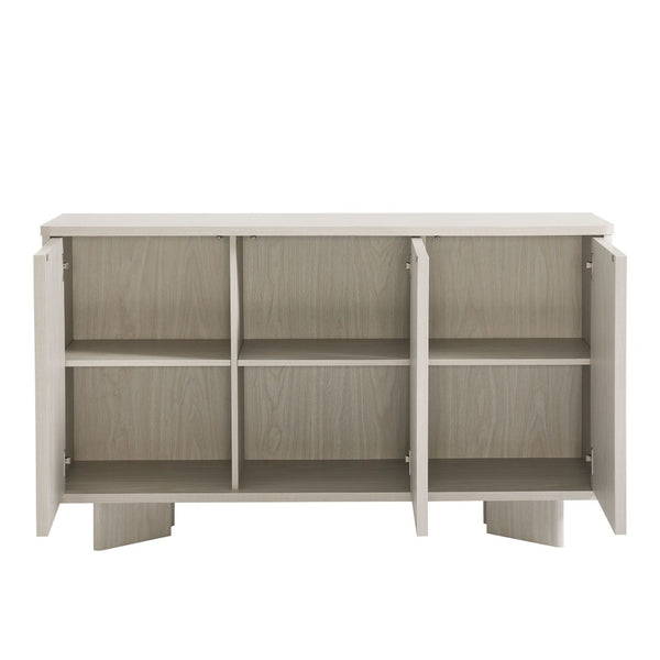 Modway Furniture Flux Arched 3-Door Sideboard - Modern White Wash Storage Cabinet for Dining, Office, and Media Use EEI-7039-WWA