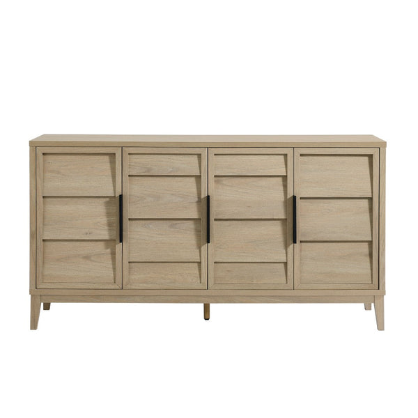 Modway Furniture Sinya 4-Door Sideboard - Contemporary Light Oak Storage Cabinet with Adjustable Shelves & Style EEI-7040-LOA