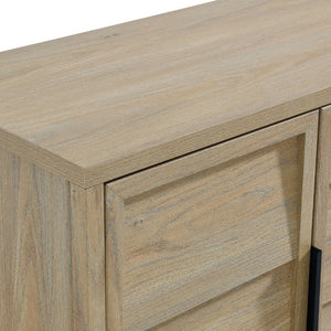 Modway Furniture Sinya 4-Door Sideboard - Contemporary Light Oak Storage Cabinet with Adjustable Shelves & Style EEI-7040-LOA