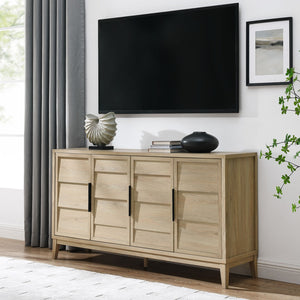 Modway Furniture Sinya 4-Door Sideboard - Contemporary Light Oak Storage Cabinet with Adjustable Shelves & Style EEI-7040-LOA