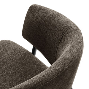 Modway Furniture Nella Upholstered Chenille Dining Chairs Set of 2 - Vintage Mid-Century Style with Comfort and Elegance Java Black EEI-7045-JAV-BLK