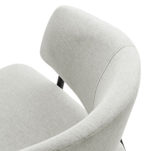 Modway Furniture Nella Upholstered Chenille Dining Chairs Set of 2 - Vintage Mid-Century Style with Comfort and Elegance Newsprint Black EEI-7045-NPT-BLK