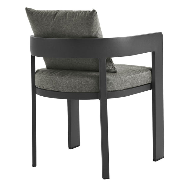 Modway Furniture Tahoe Outdoor Patio Aluminum Dining Chair - Stylish, Durable Seating for Modern Outdoor Spaces Gray Charcoal EEI-7053-GRY-CHA