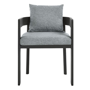 Modway Furniture Tahoe Outdoor Patio Aluminum Dining Chair - Stylish, Durable Seating for Modern Outdoor Spaces Gray Gray EEI-7053-GRY-GRY