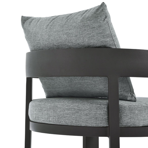 Modway Furniture Tahoe Outdoor Patio Aluminum Dining Chair - Stylish, Durable Seating for Modern Outdoor Spaces Gray Gray EEI-7053-GRY-GRY