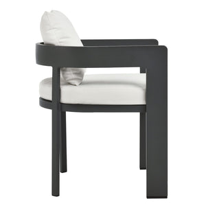 Modway Furniture Tahoe Outdoor Patio Aluminum Dining Chair - Stylish, Durable Seating for Modern Outdoor Spaces Gray White EEI-7053-GRY-WHI